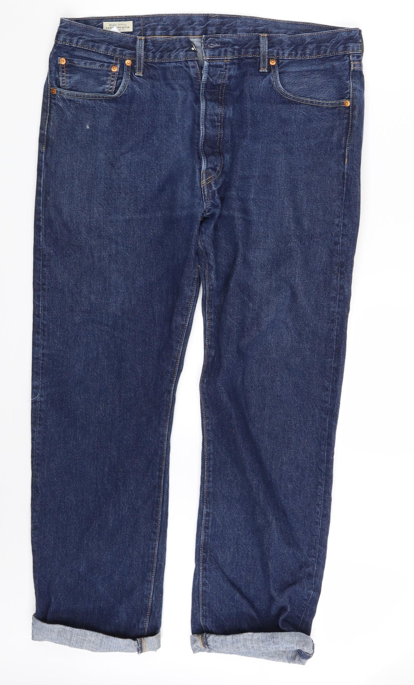 Levi's Mens Blue  Denim Straight Jeans Size 36 in L32 in