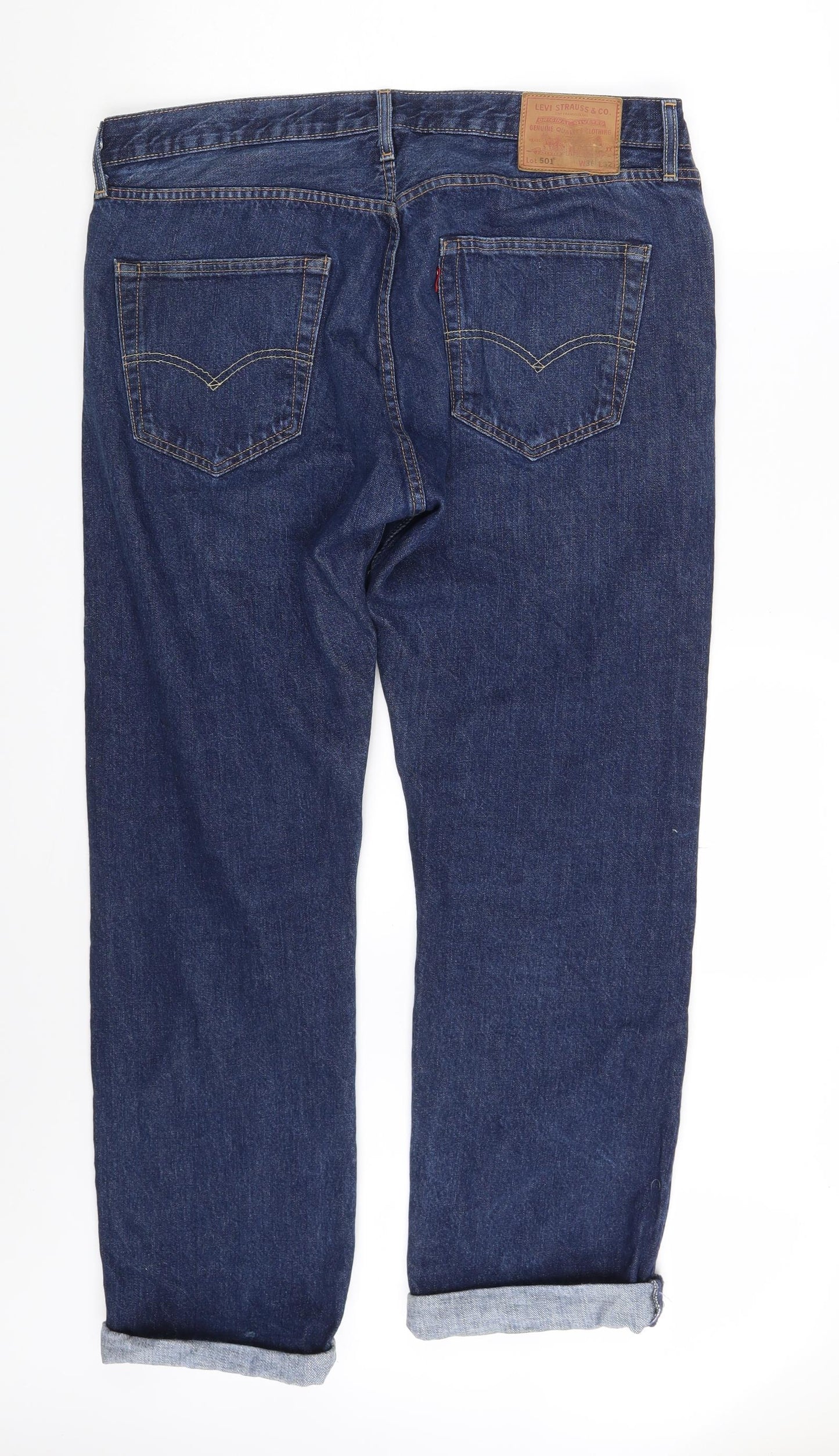 Levi's Mens Blue  Denim Straight Jeans Size 36 in L32 in