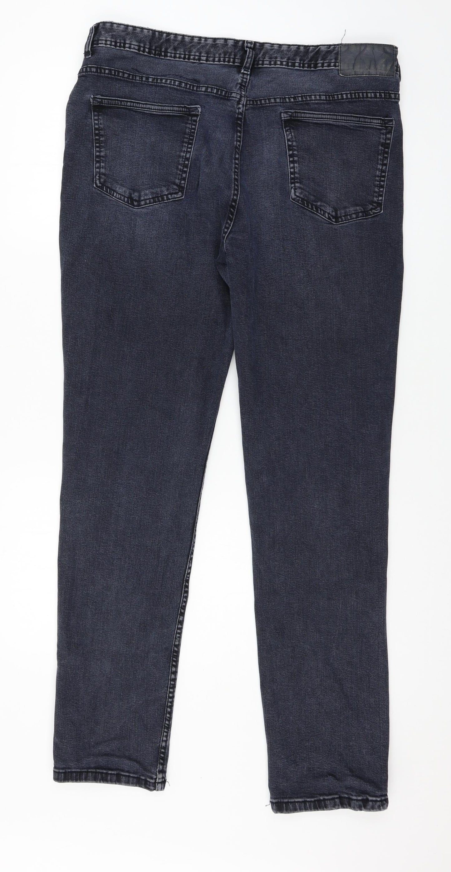 Denim & Co. Mens Blue  Denim Straight Jeans Size 36 in L32 in