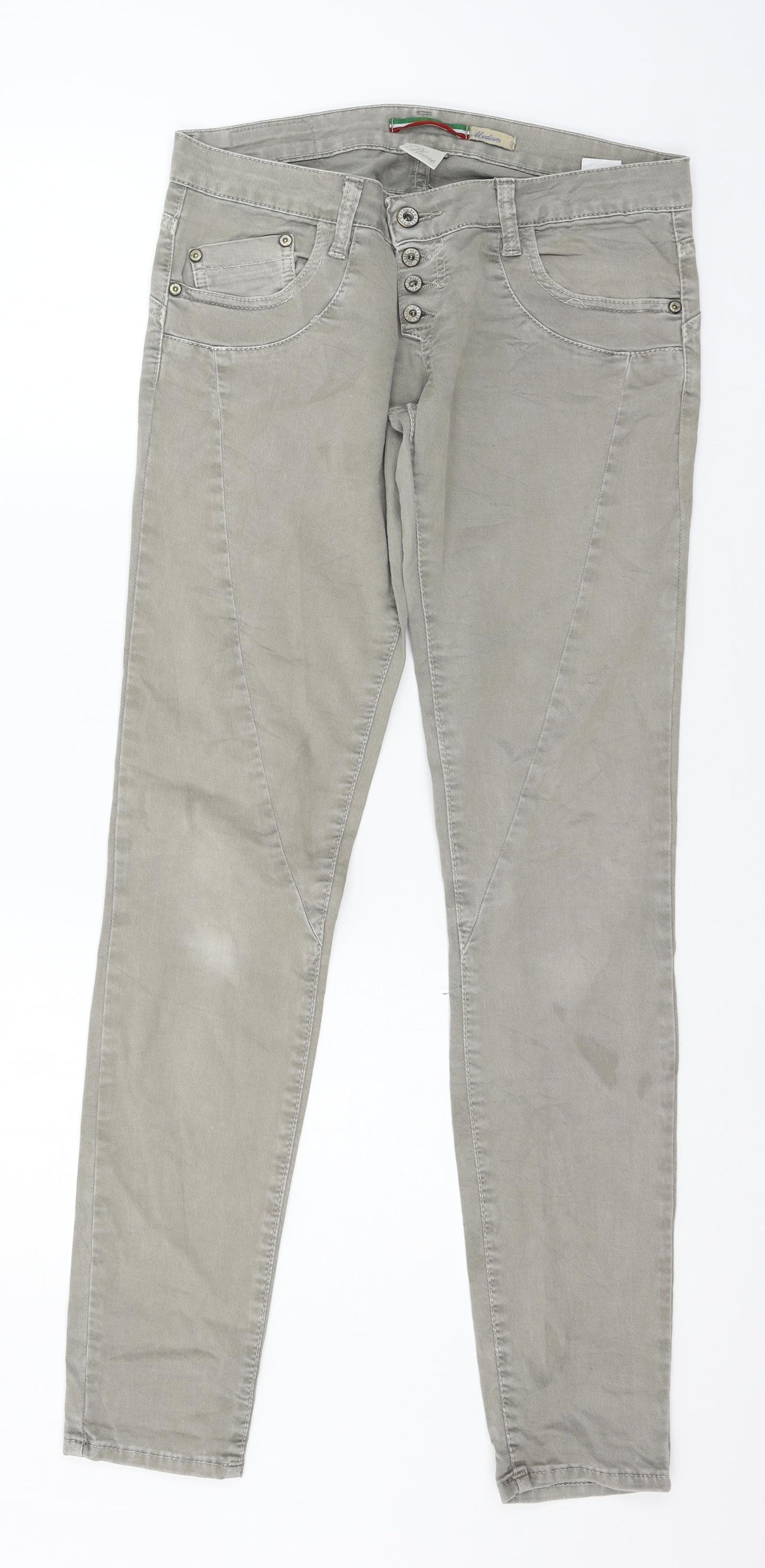 Please Womens Grey   Trousers  Size M L31 in