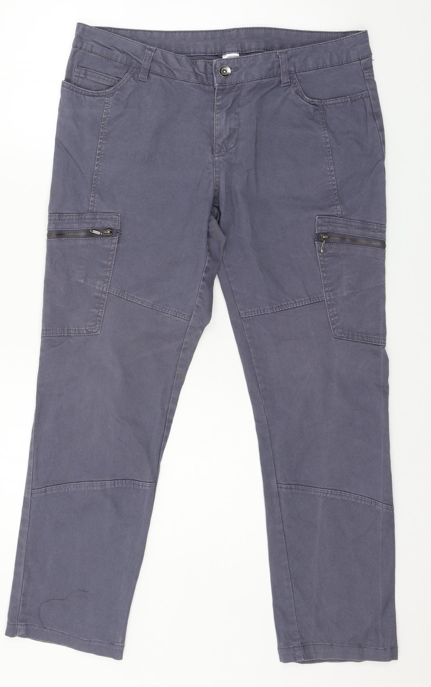 Now Womens Blue   Trousers  Size 14 L27 in