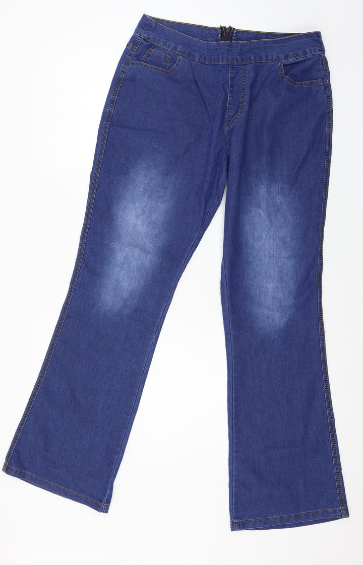 Preworn Womens Blue  Denim Straight Jeans Size L L31 in