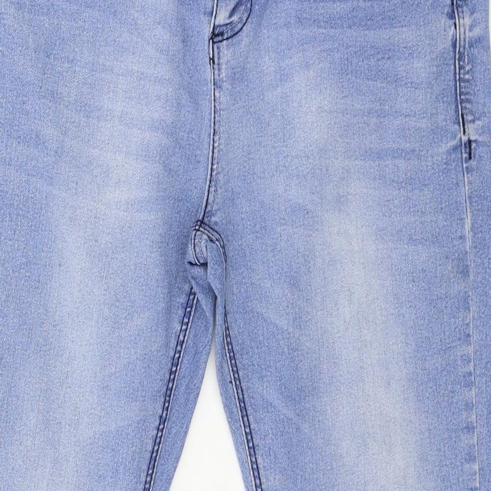 Preworn Womens Blue  Denim Straight Jeans Size 32 in L23 in