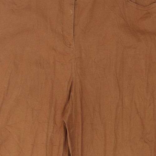 Casual Wear Womens Brown   Cropped Trousers Size 20 L23 in