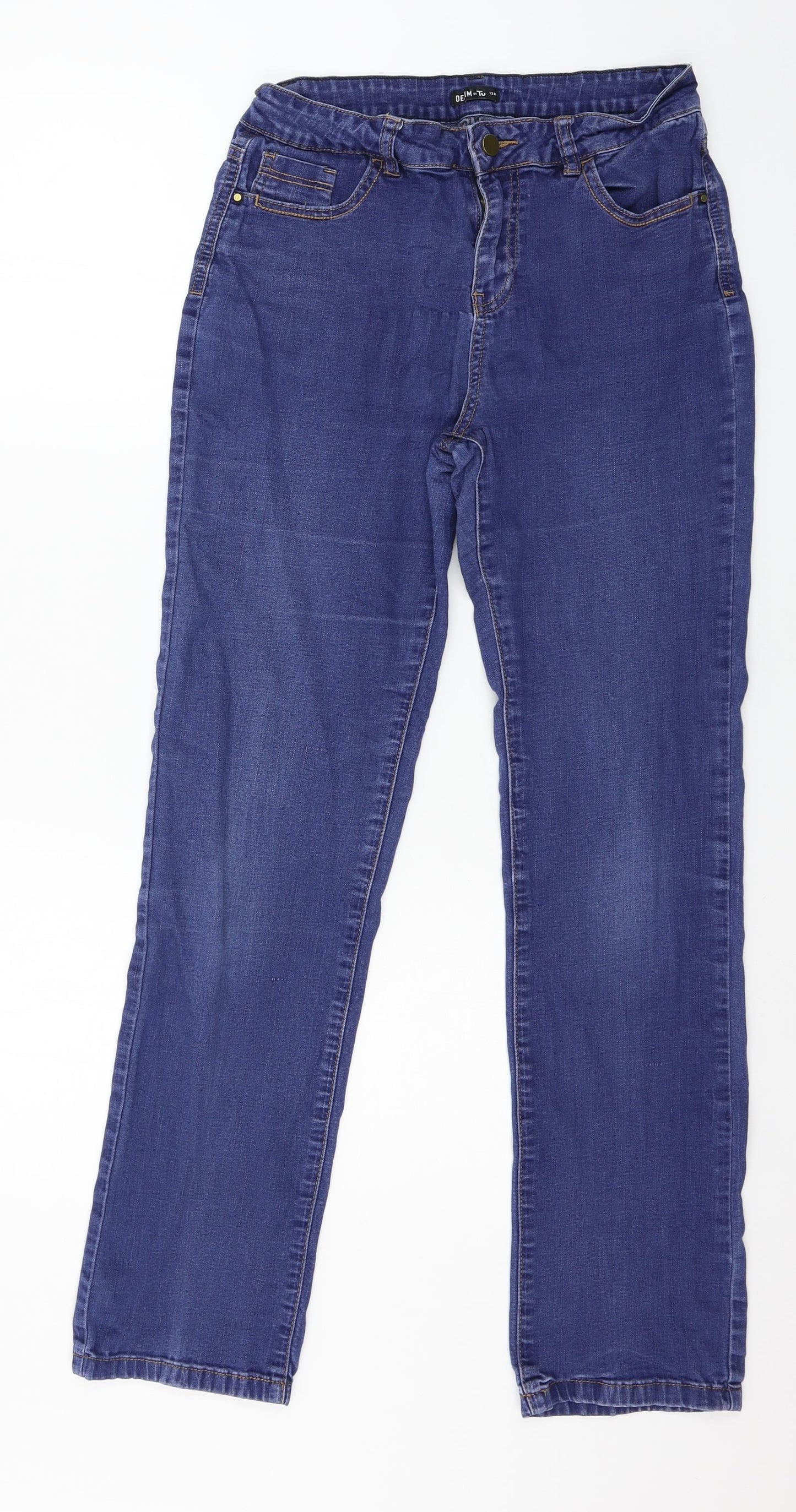 TU Womens Blue  Denim Skinny Jeans Size 12 L29 in