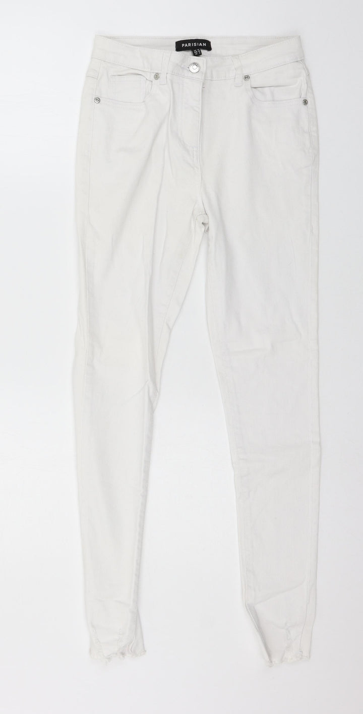 Parisian Womens White Denim Skinny Jeans Size 10 L27 in
