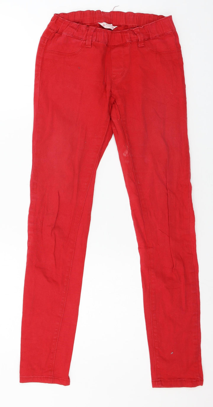 Miss Romance Womens Red Denim Jegging Jeans Size 28 in L28 in