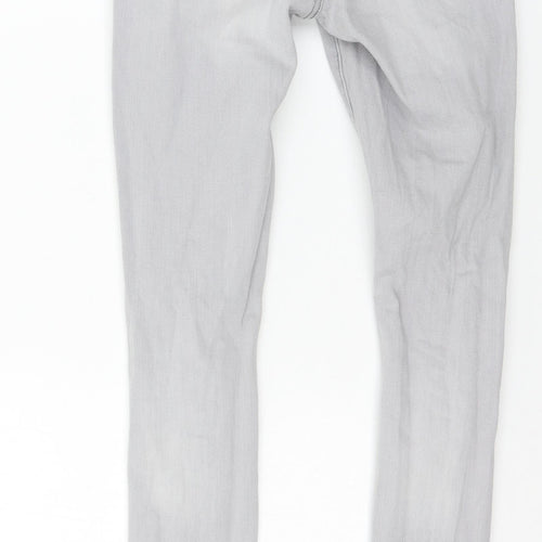 Denim & Co. Womens Grey  Denim Skinny Jeans Size 6 L27 in