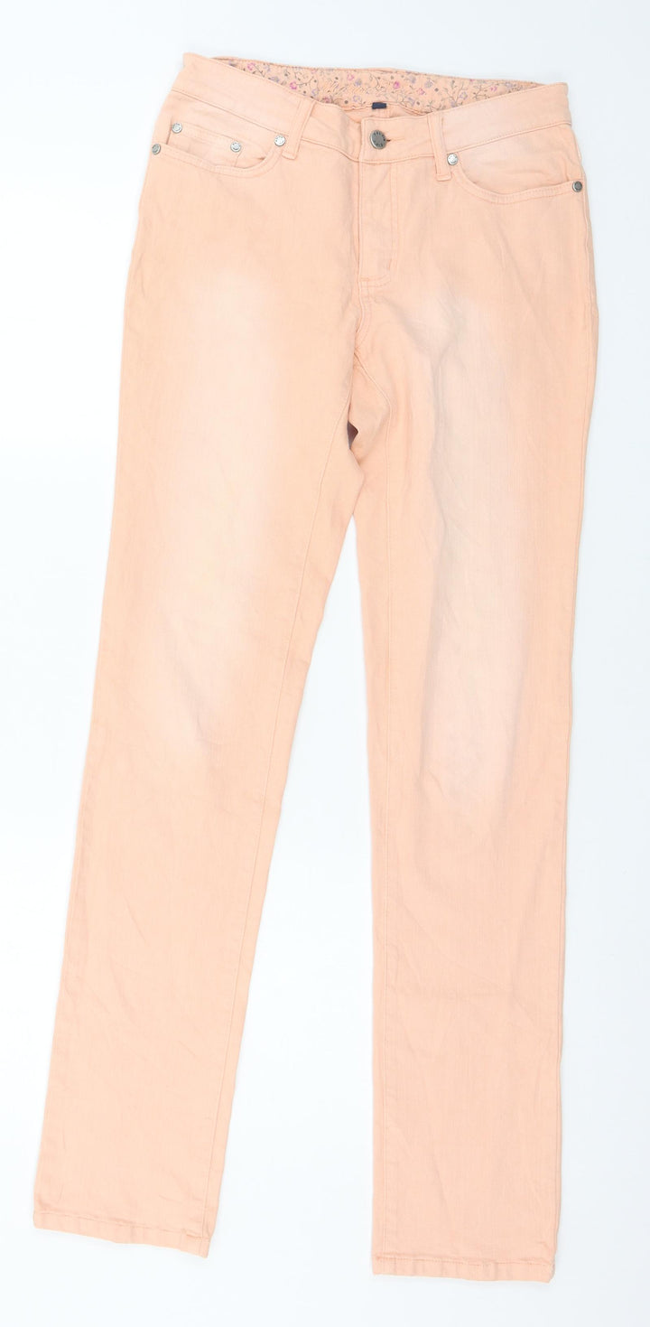 MALVIN Womens Orange Denim Skinny Jeans Size 8 L32 in