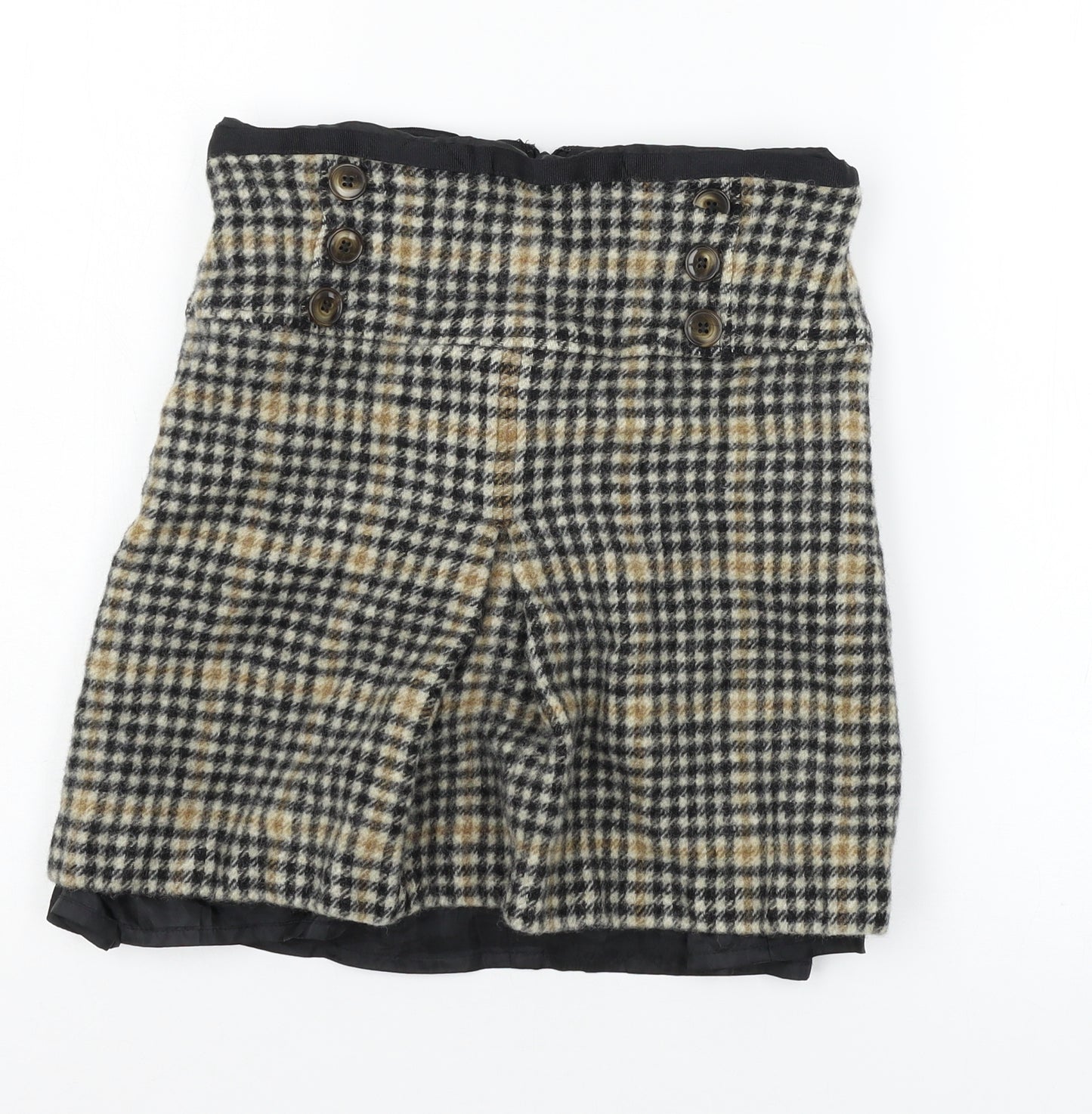 Hobbs Womens Brown Check  A-Line Skirt Size 12