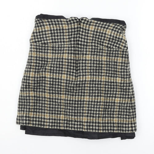 Hobbs Womens Brown Check  A-Line Skirt Size 12