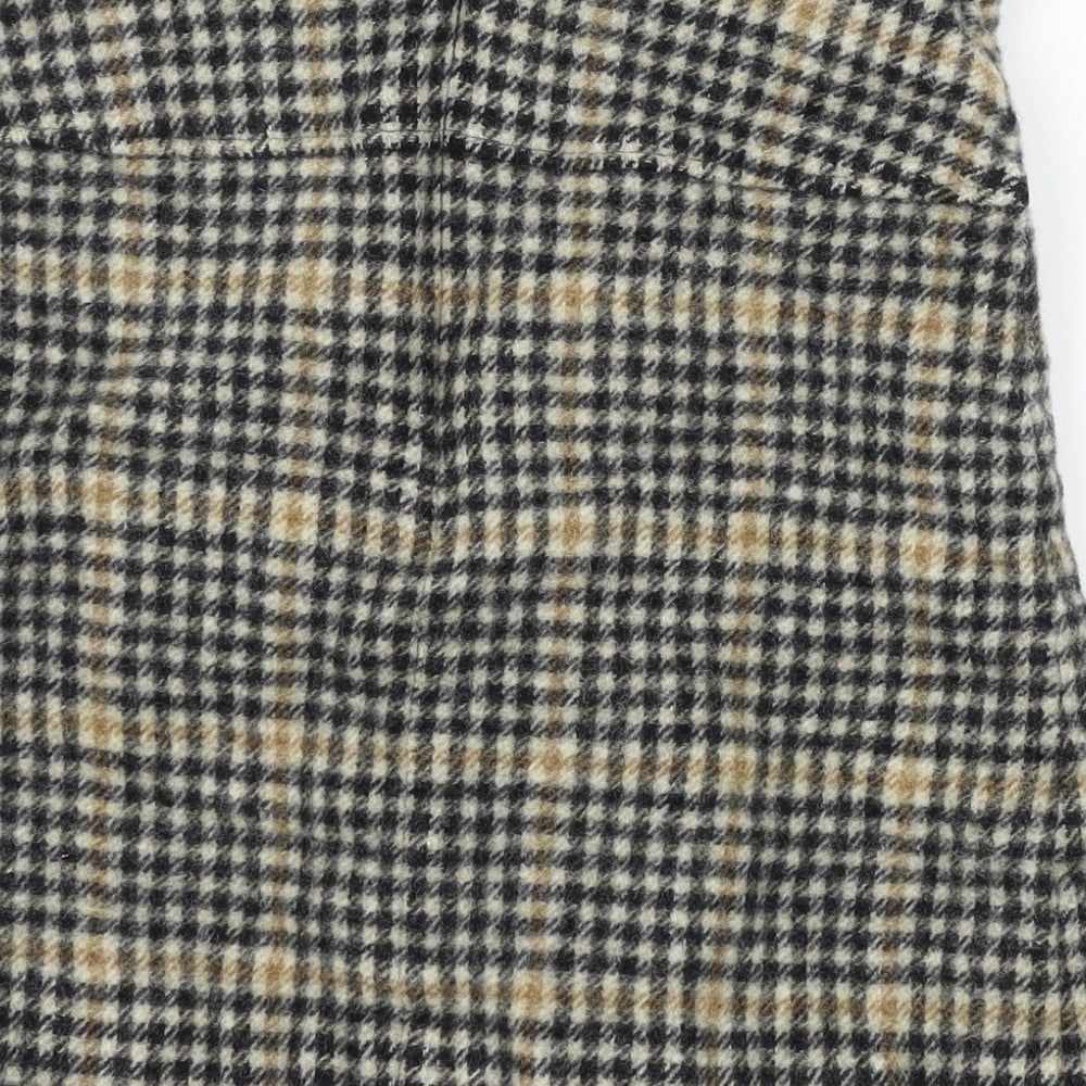 Hobbs Womens Brown Check  A-Line Skirt Size 12
