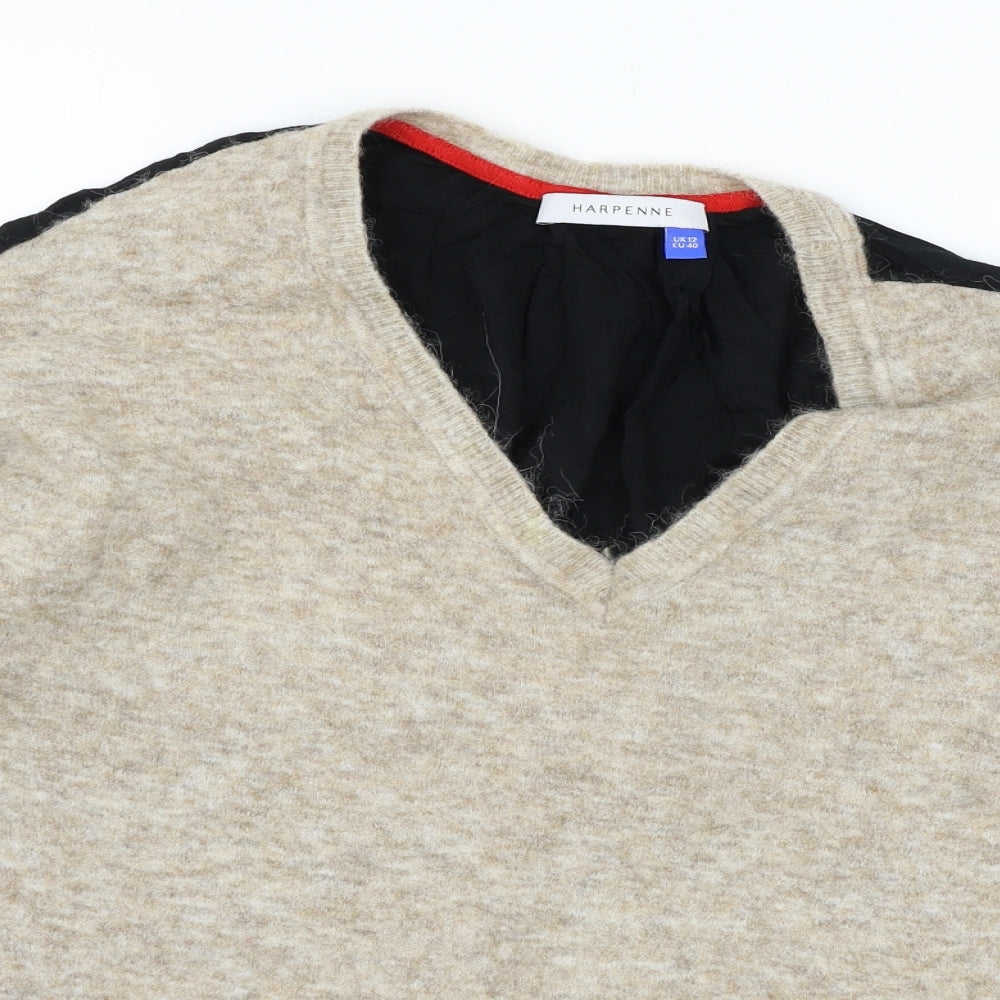 HARPENNE Womens Beige  Knit Pullover Jumper Size 12