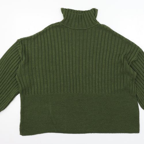 I SAW IT FIRST Womens Green  Knit Pullover Jumper Size M