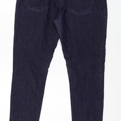 MORE & MORE Womens Blue  Denim Straight Jeans Size 14 L30 in