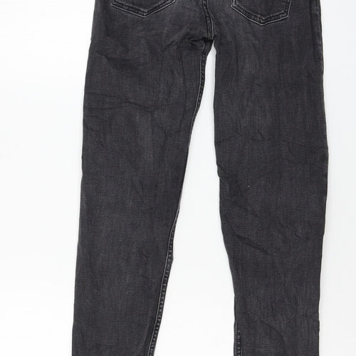 Bershka Womens Grey  Denim Straight Jeans Size 6 L26 in