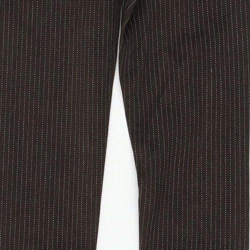 Miss Ok Womens Brown Striped Denim Bootcut Jeans Size 28 in L32 in