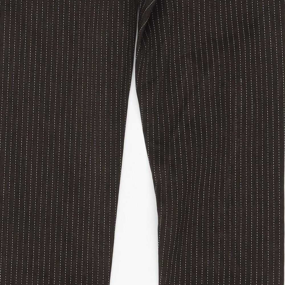 Miss Ok Womens Brown Striped Denim Bootcut Jeans Size 28 in L32 in
