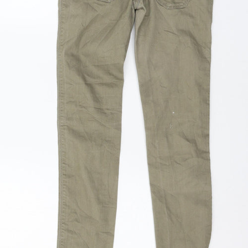 Pull it Womens Green  Denim Skinny Jeans Size 26 in L30 in