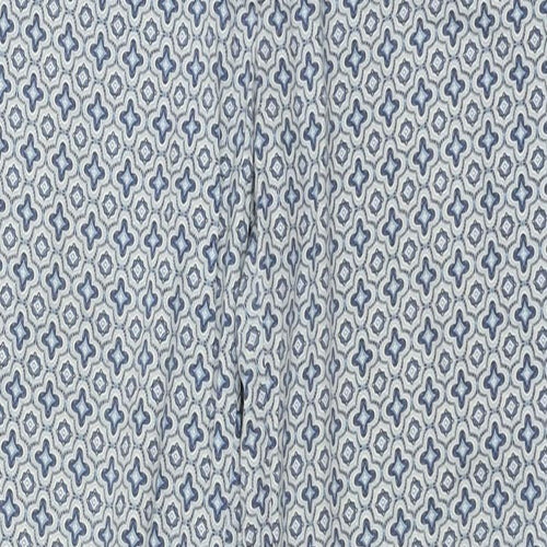 H&M Womens Blue Geometric  Trousers  Size 28 in L26 in