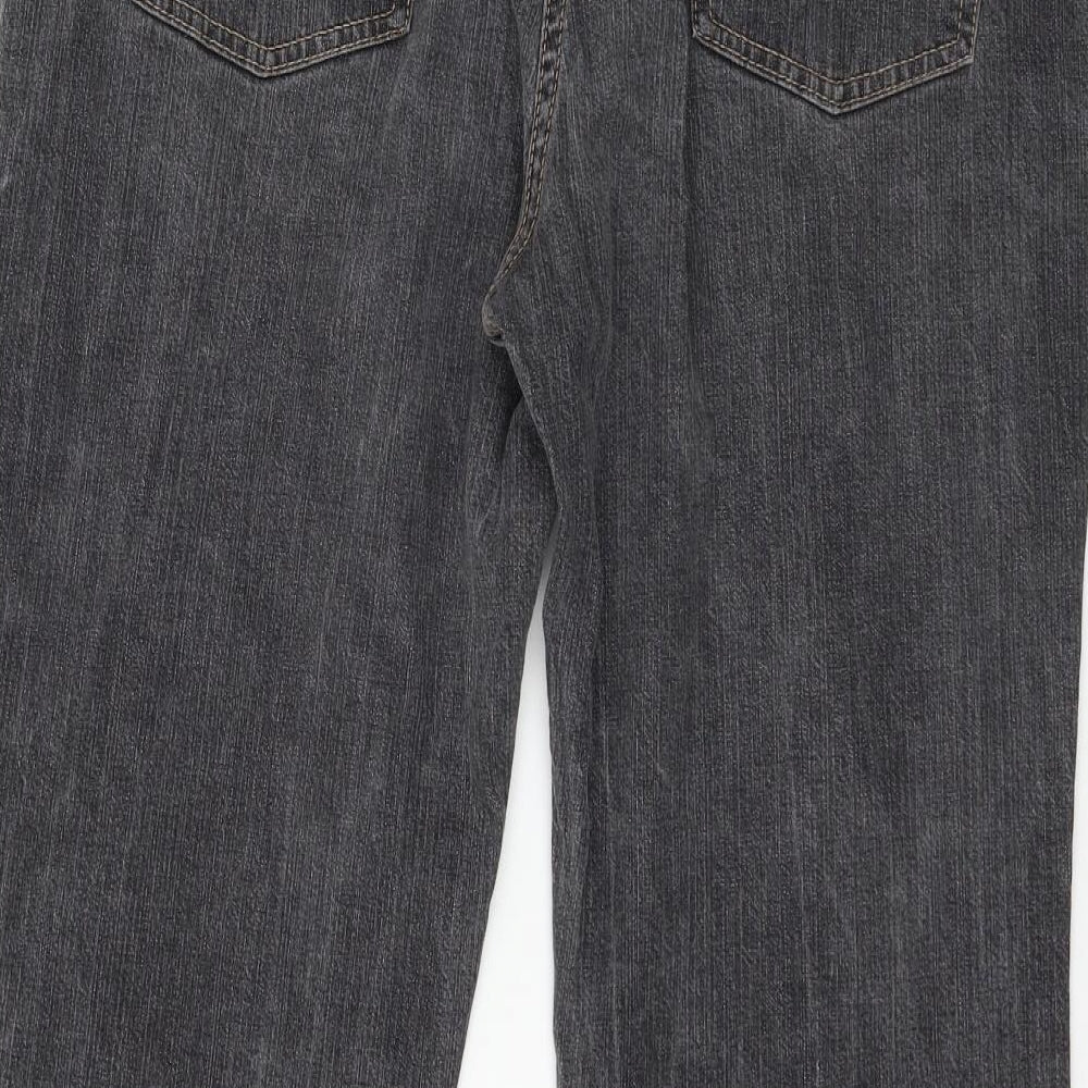 Marks and Spencer Womens Grey  Denim Straight Jeans Size 18 L28 in