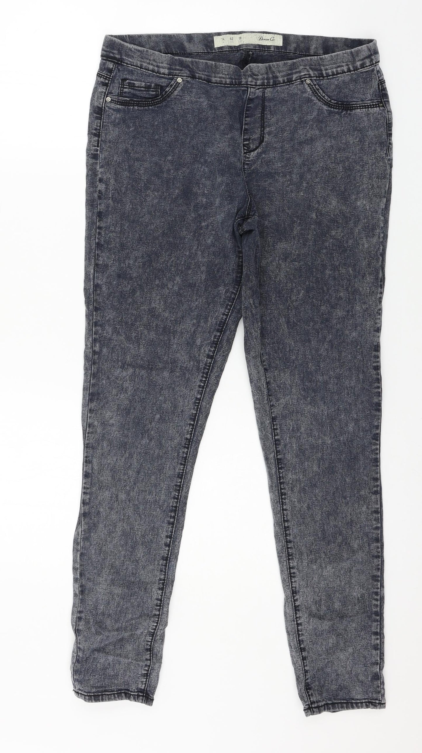 Denim & Co. Womens Blue  Denim Jegging Jeans Size 14 L28 in