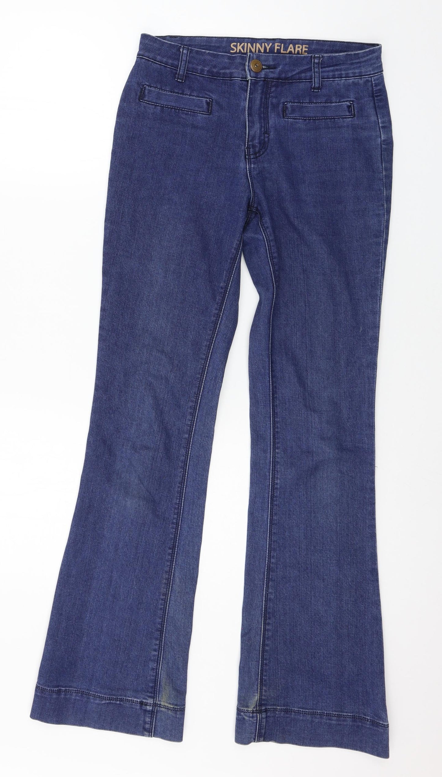 George Womens Blue  Denim Flared Jeans Size 8 L30 in