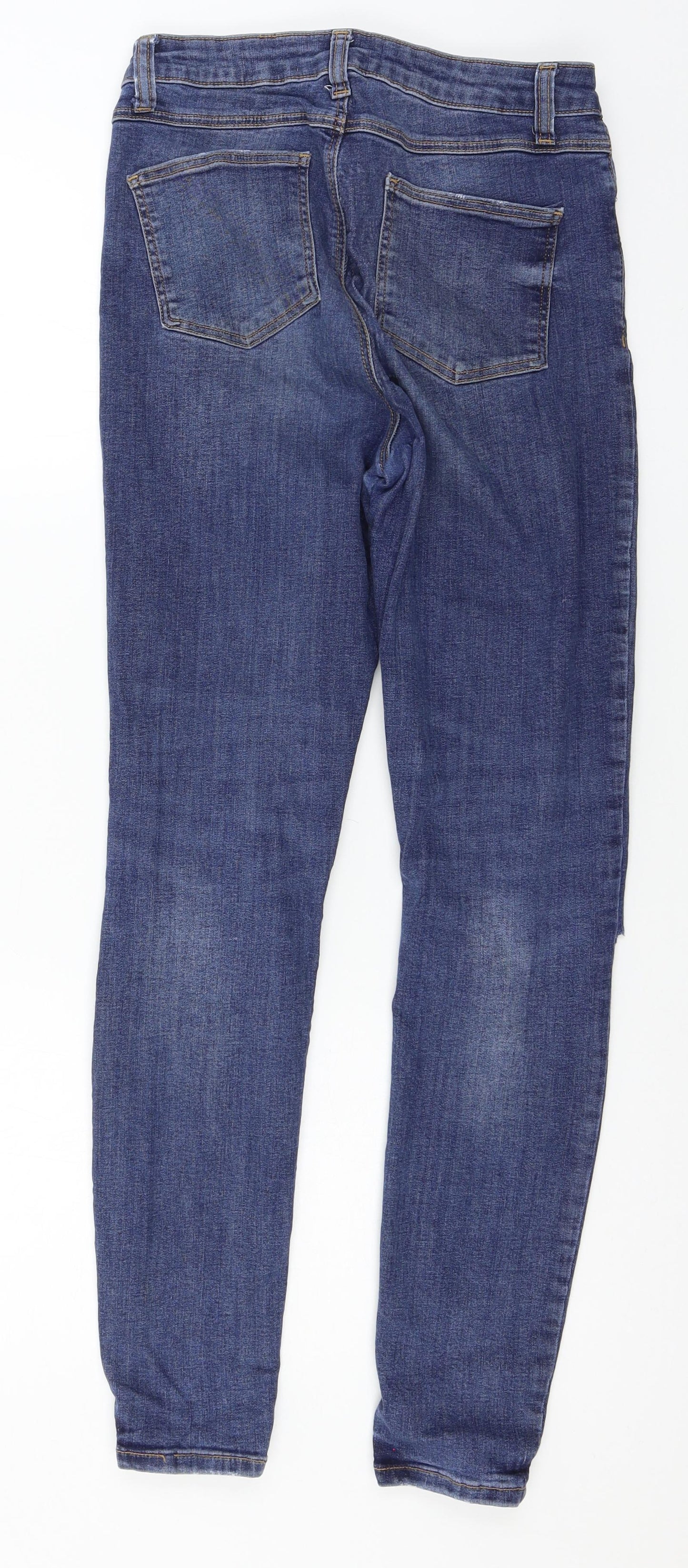 Denim & Co. Womens Blue  Denim Skinny Jeans Size 10 L27 in