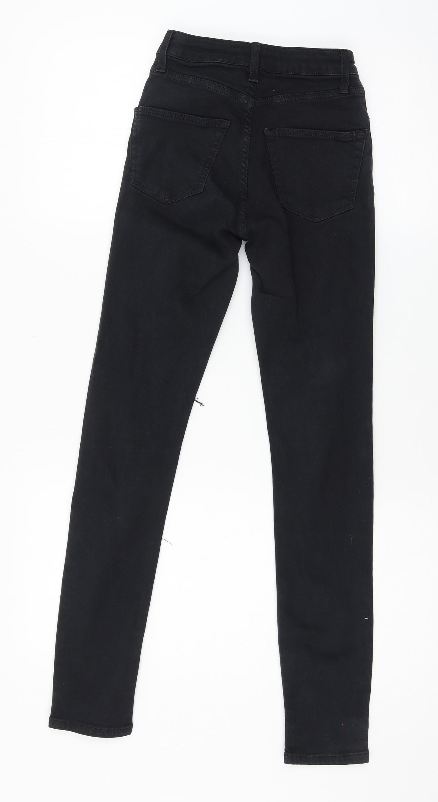 Topshop Womens Black  Denim Skinny Jeans Size 25 in L32 in