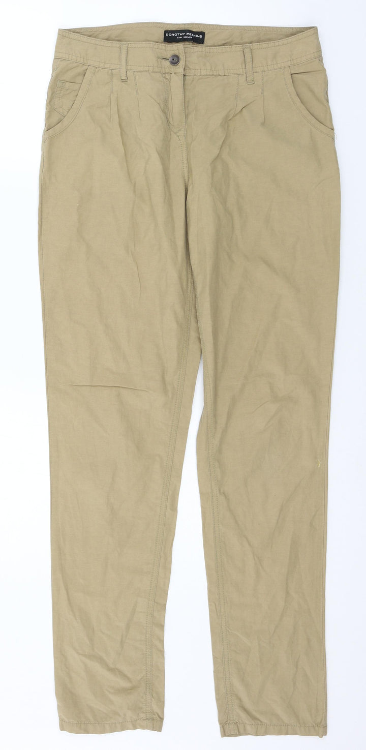 Dorothy Perkins Womens Brown   Trousers  Size 8 L30 in
