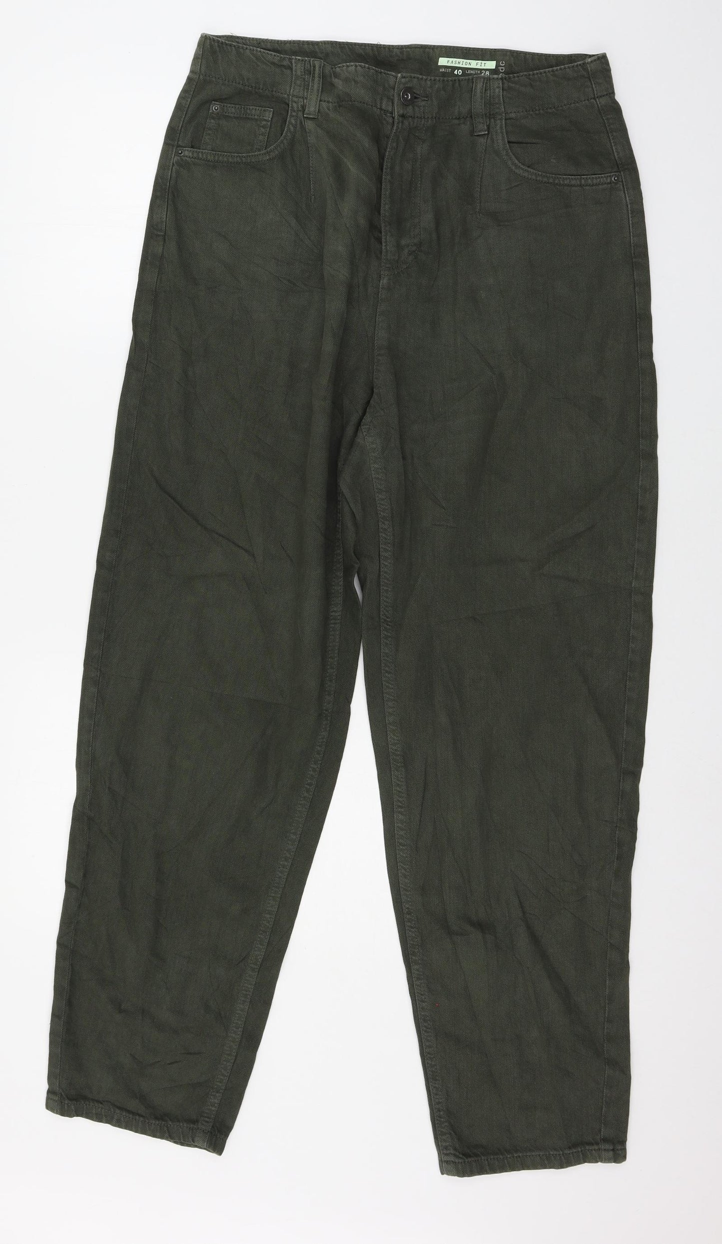 EDC Womens Green  Denim Trousers  Size 12 L29 in
