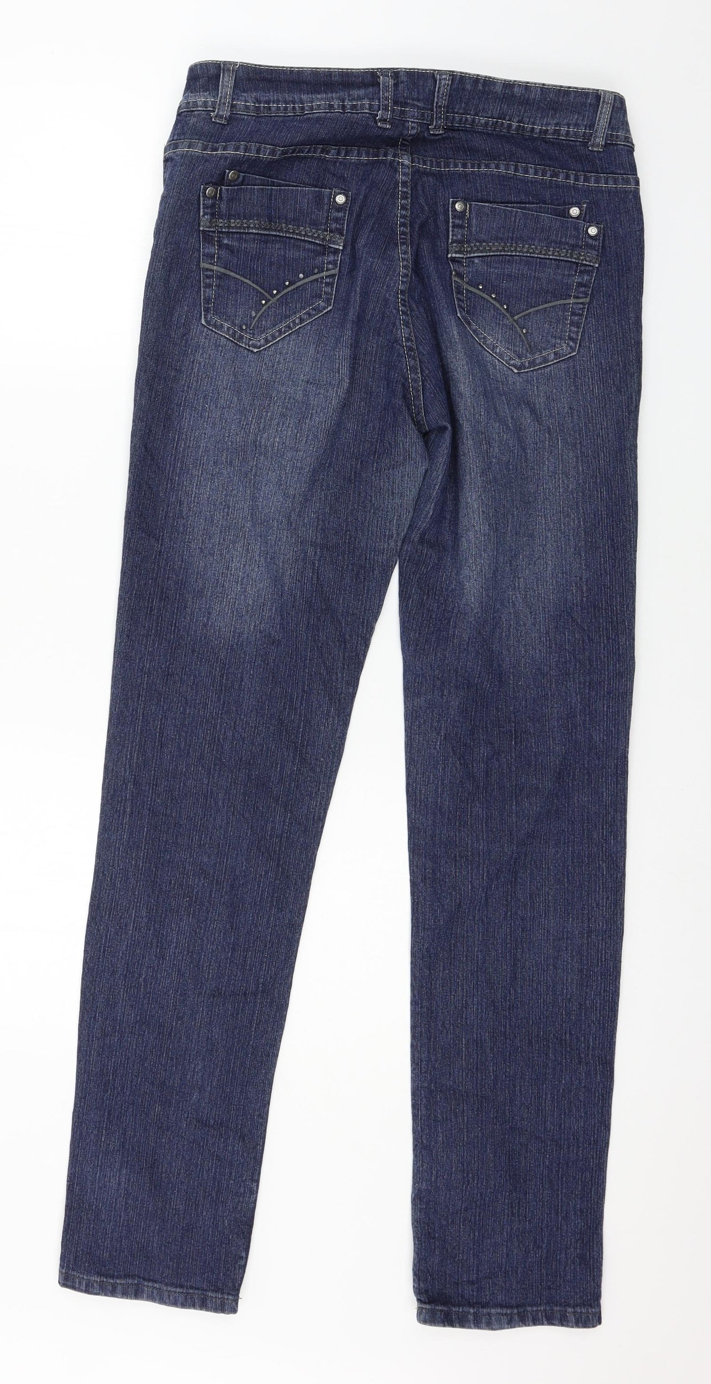 Infinity Womens Blue  Denim Straight Jeans Size 10 L31 in