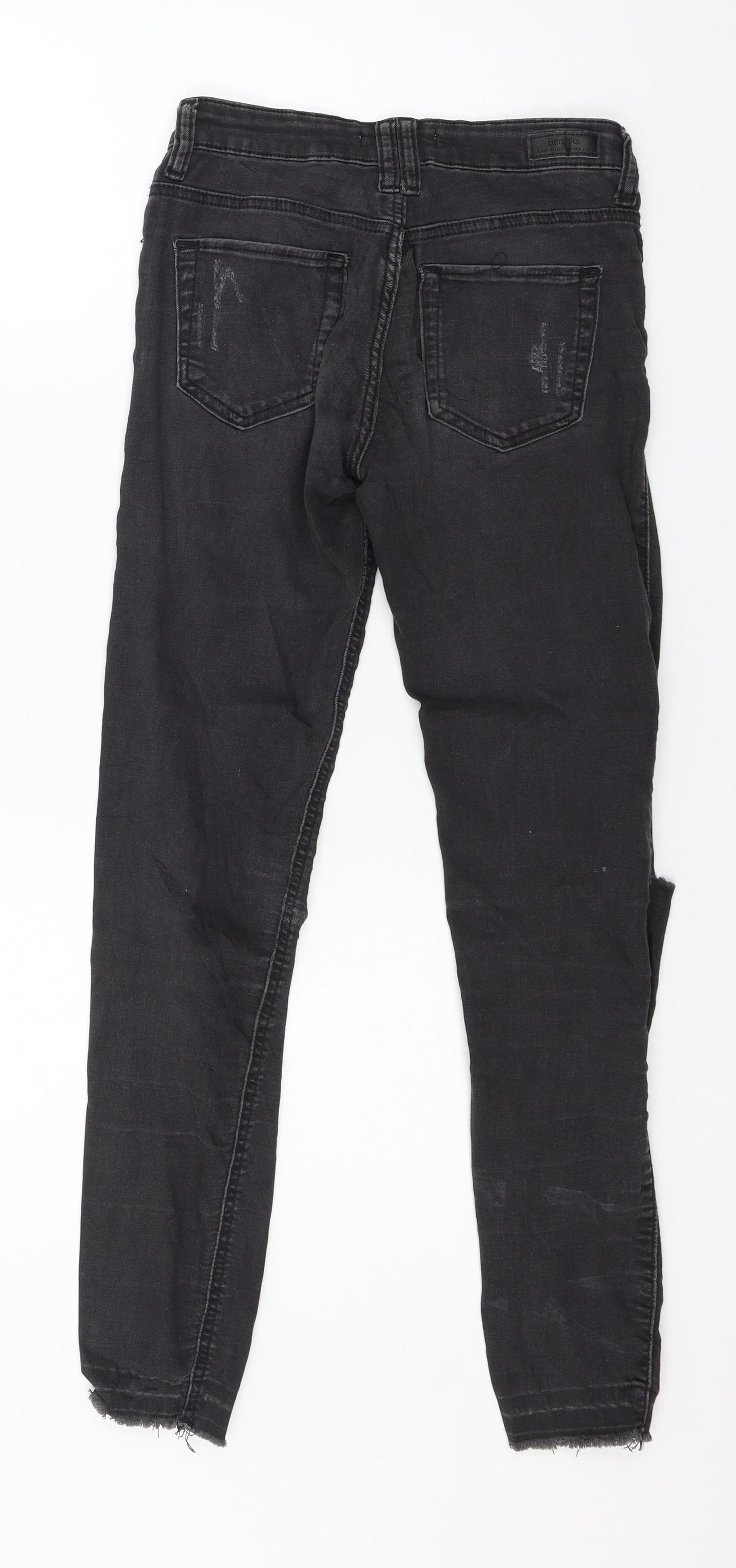 Bershka Womens Grey  Denim Skinny Jeans Size 6 L27 in