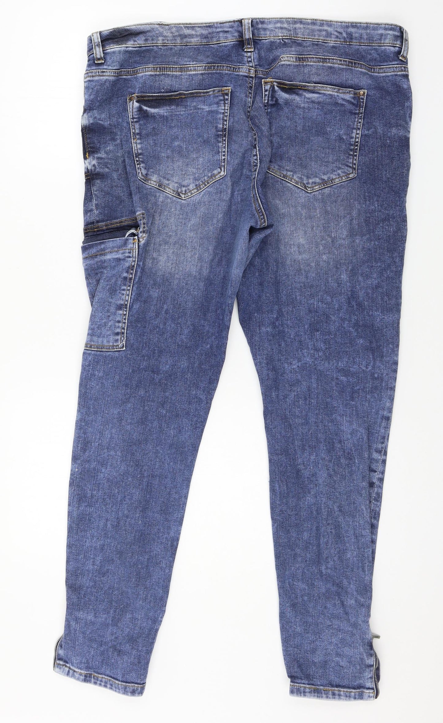 Denim & Co. Womens Blue  Denim Tapered Jeans Size 18 L29 in