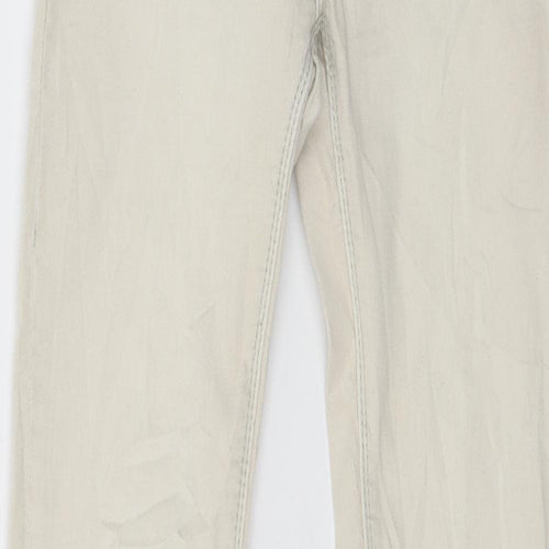 Monday Womens Ivory  Denim Skinny Jeans Size 8 L29 in