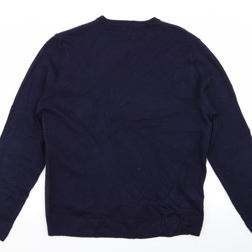 M&S Mens Blue   Pullover Jumper Size L  - Christmas Jumper