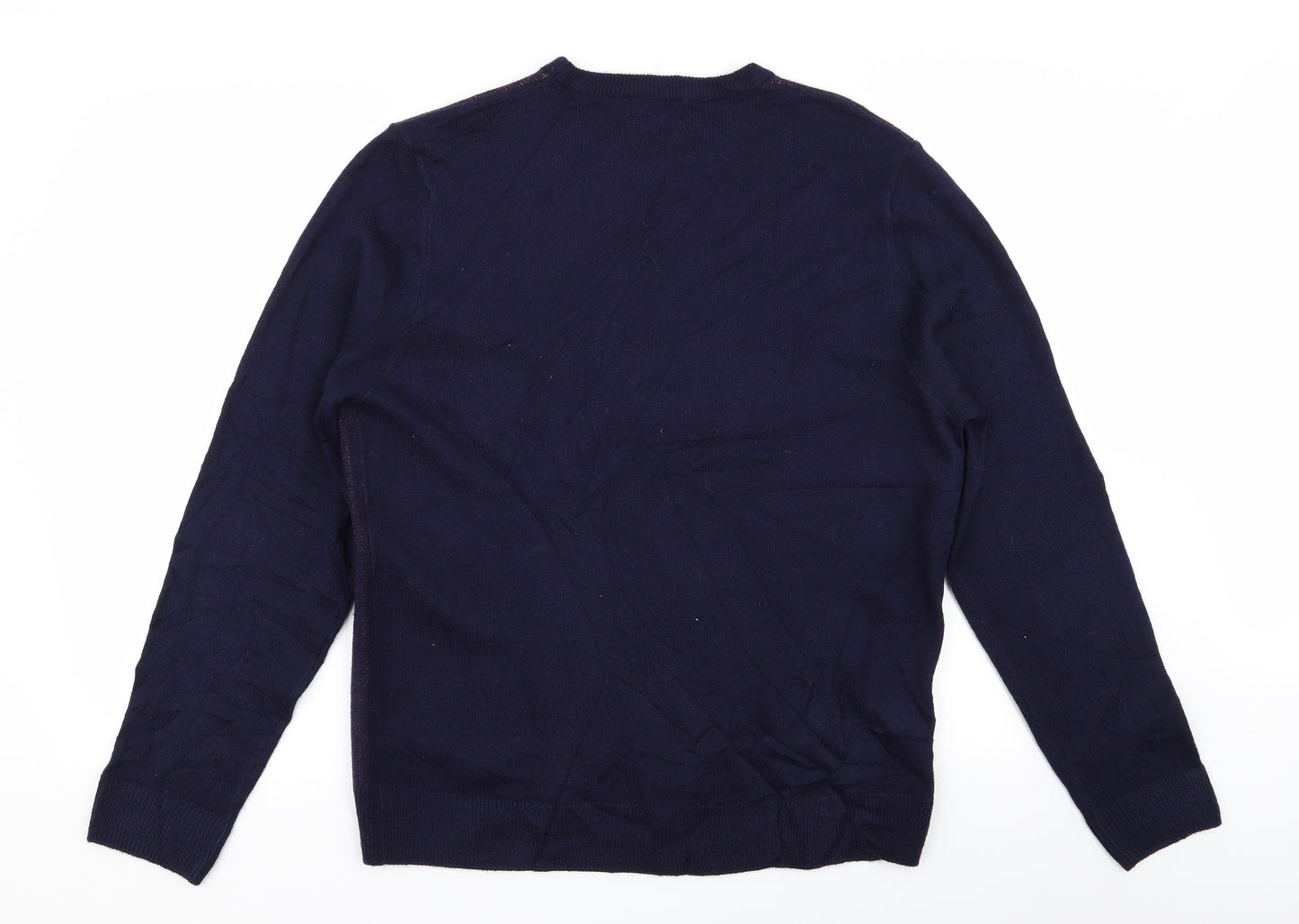 M&S Mens Blue   Pullover Jumper Size L  - Christmas Jumper