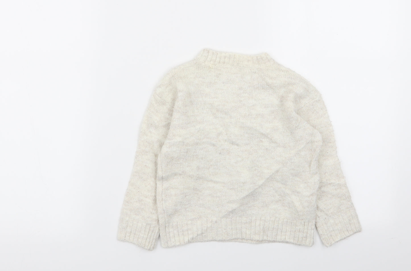 Nutmeg Girls Beige   Pullover Jumper Size 18-24 Months  - Christmas Jumper