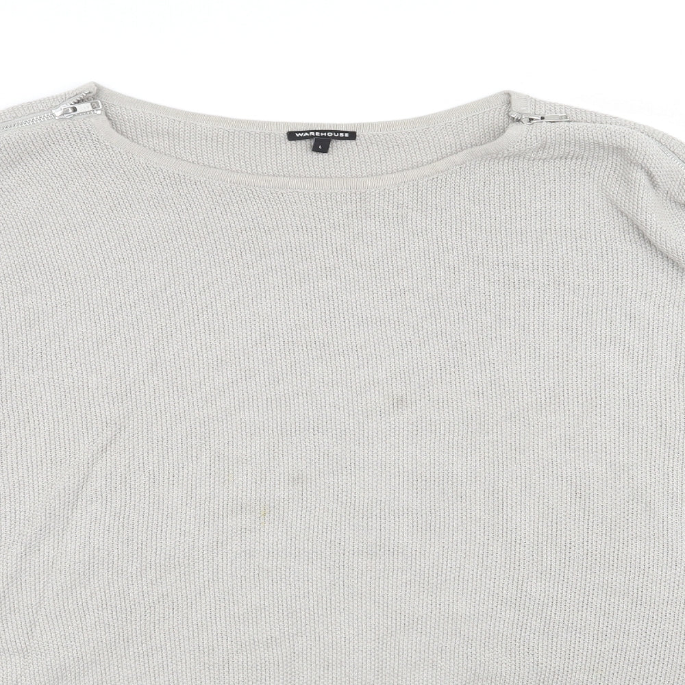 warehose Womens Grey   Pullover Jumper Size L