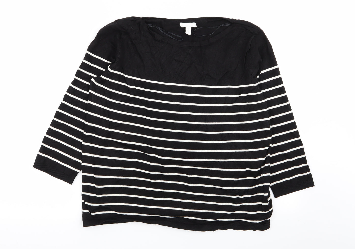 H&M Womens Multicoloured Striped  Pullover Jumper Size L