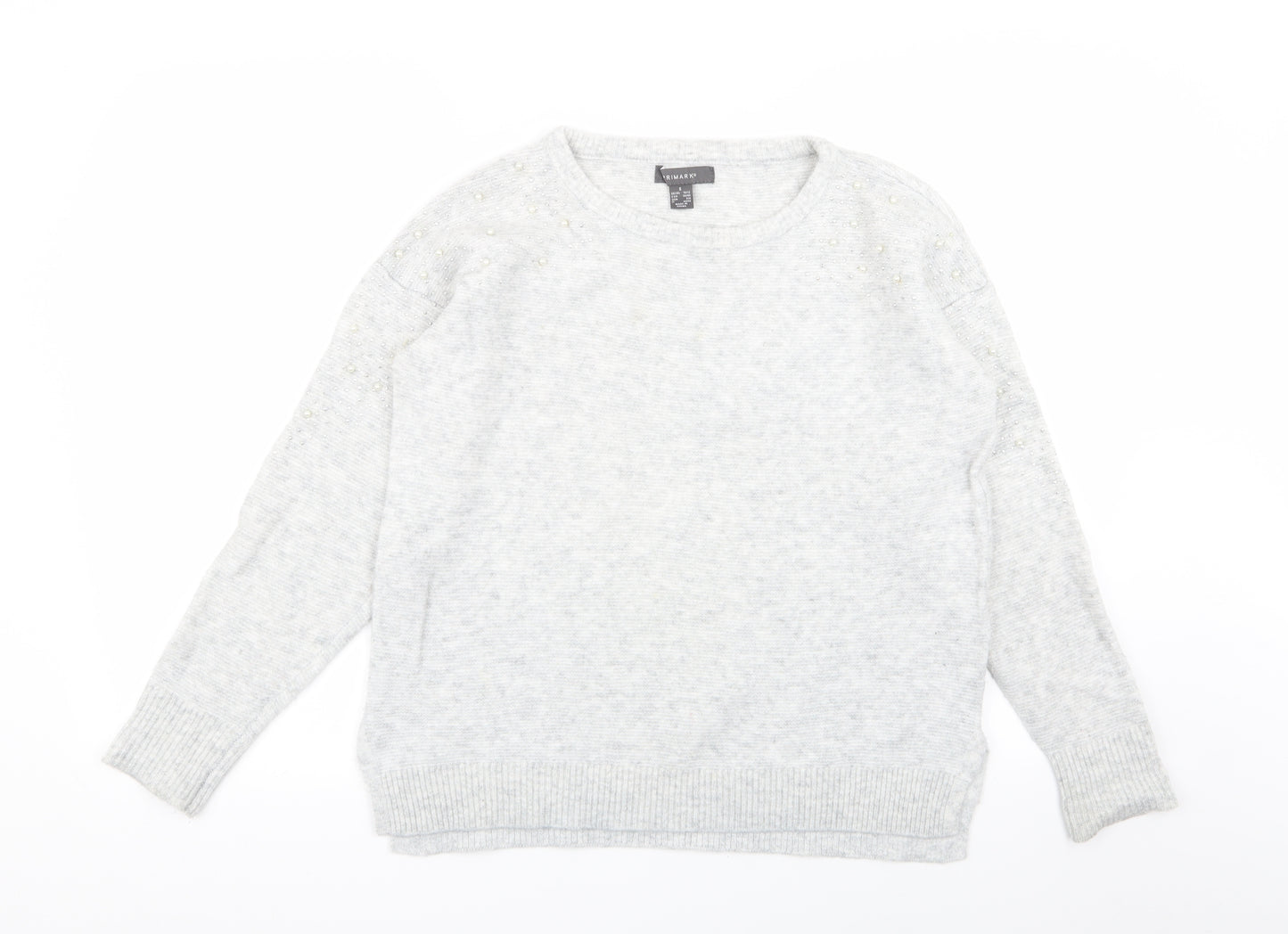 Primark Womens Grey Polka Dot  Pullover Jumper Size 10
