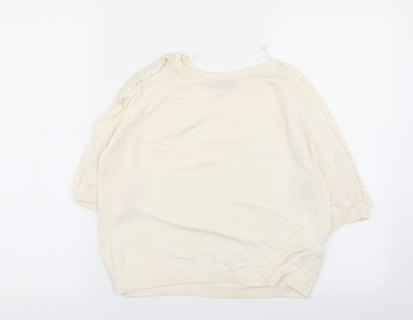 Per Una Womens Ivory Floral  Pullover Jumper Size 10