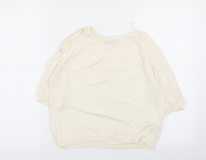 Per Una Womens Ivory Floral  Pullover Jumper Size 10