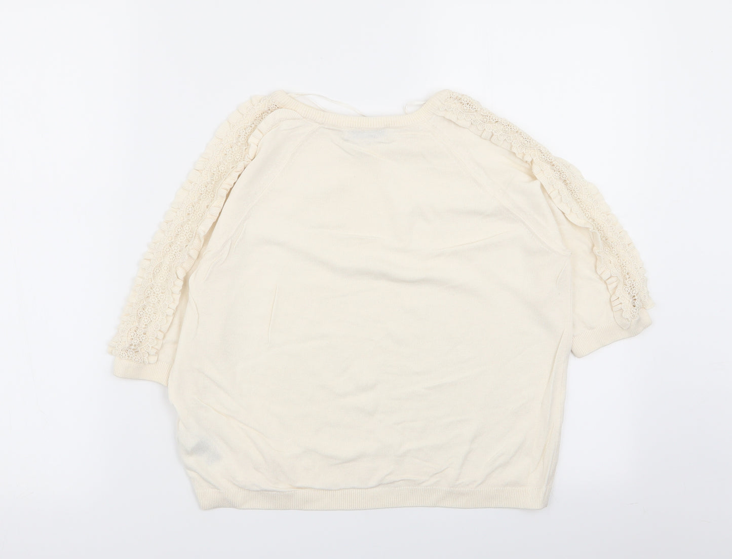 Per Una Womens Ivory Floral  Pullover Jumper Size 10