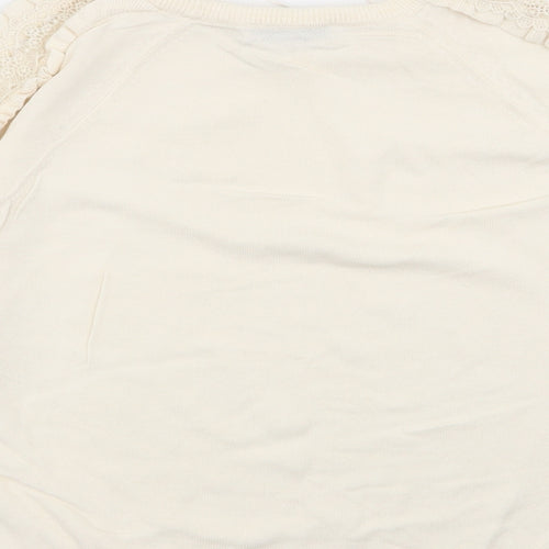 Per Una Womens Ivory Floral  Pullover Jumper Size 10