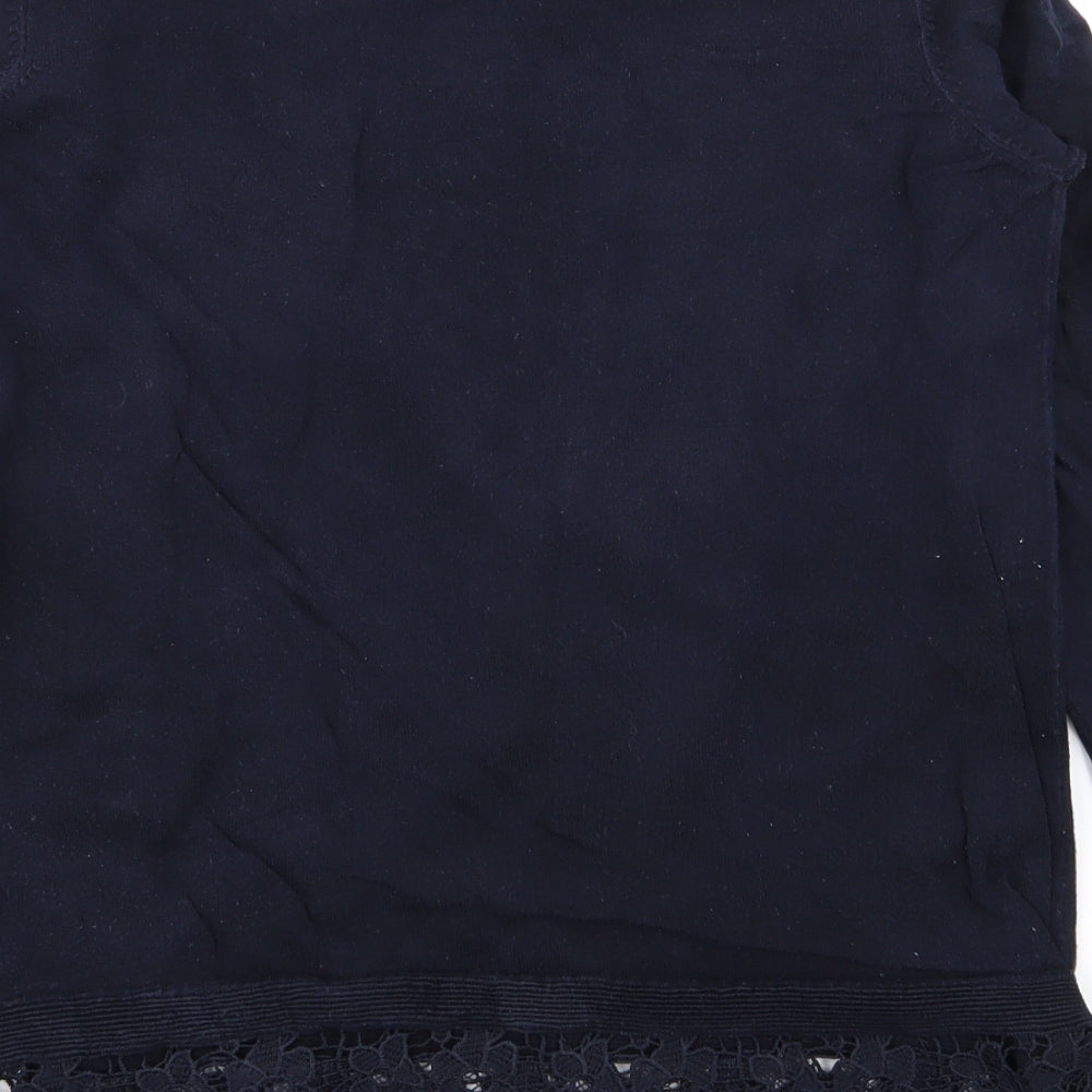 Dorothy Perkins Womens Blue Floral  Pullover Jumper Size 10