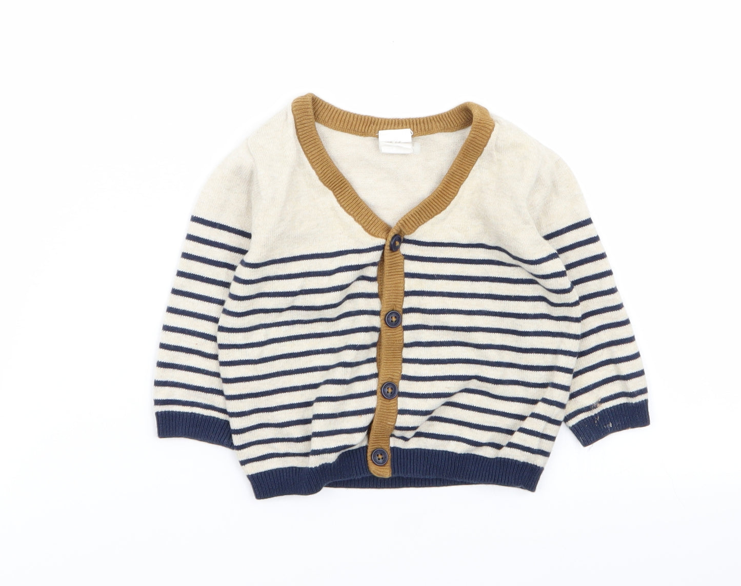 H&M Boys Multicoloured Striped  Cape Jumper Size 6-9 Months