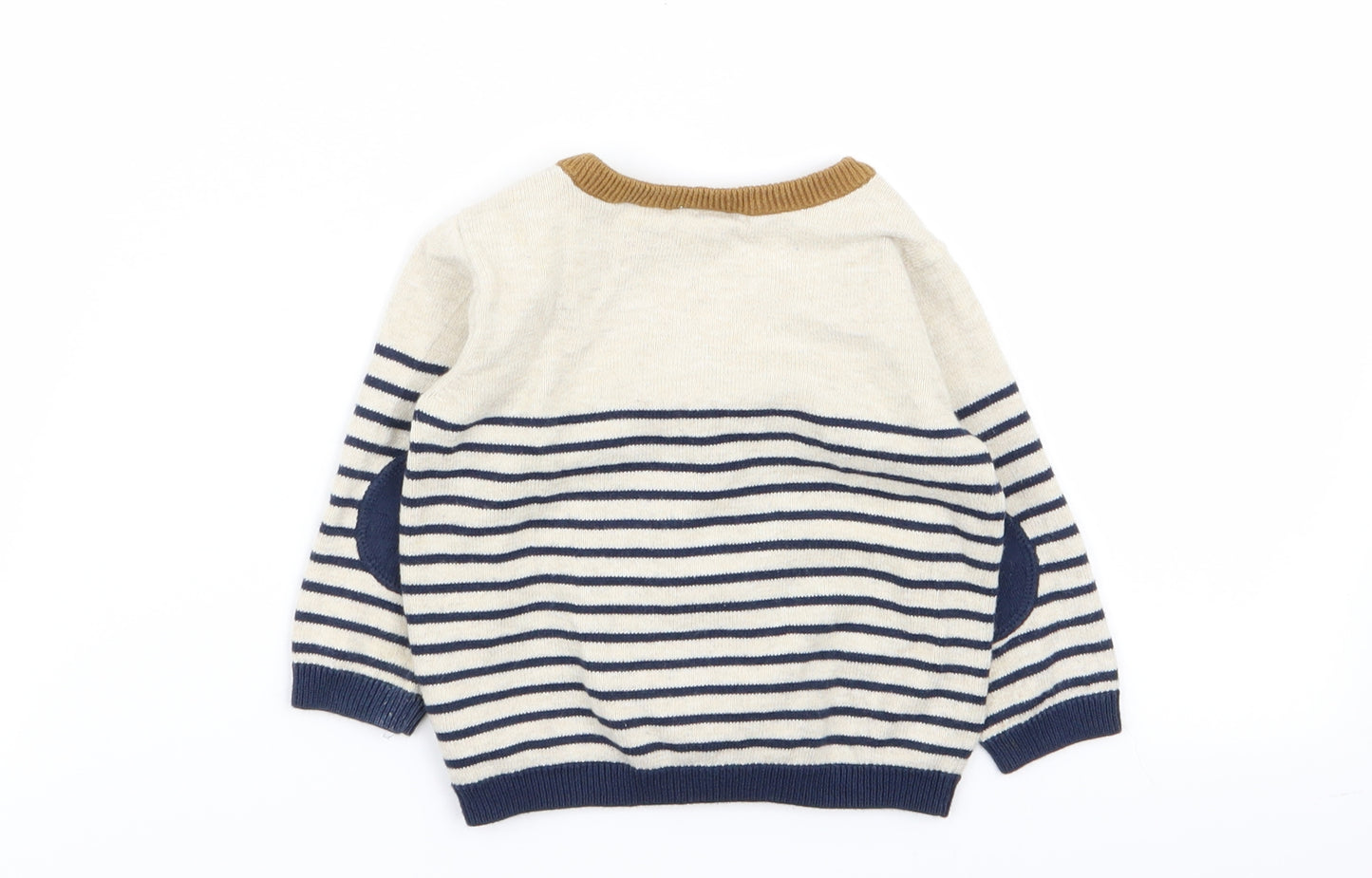 H&M Boys Multicoloured Striped  Cape Jumper Size 6-9 Months