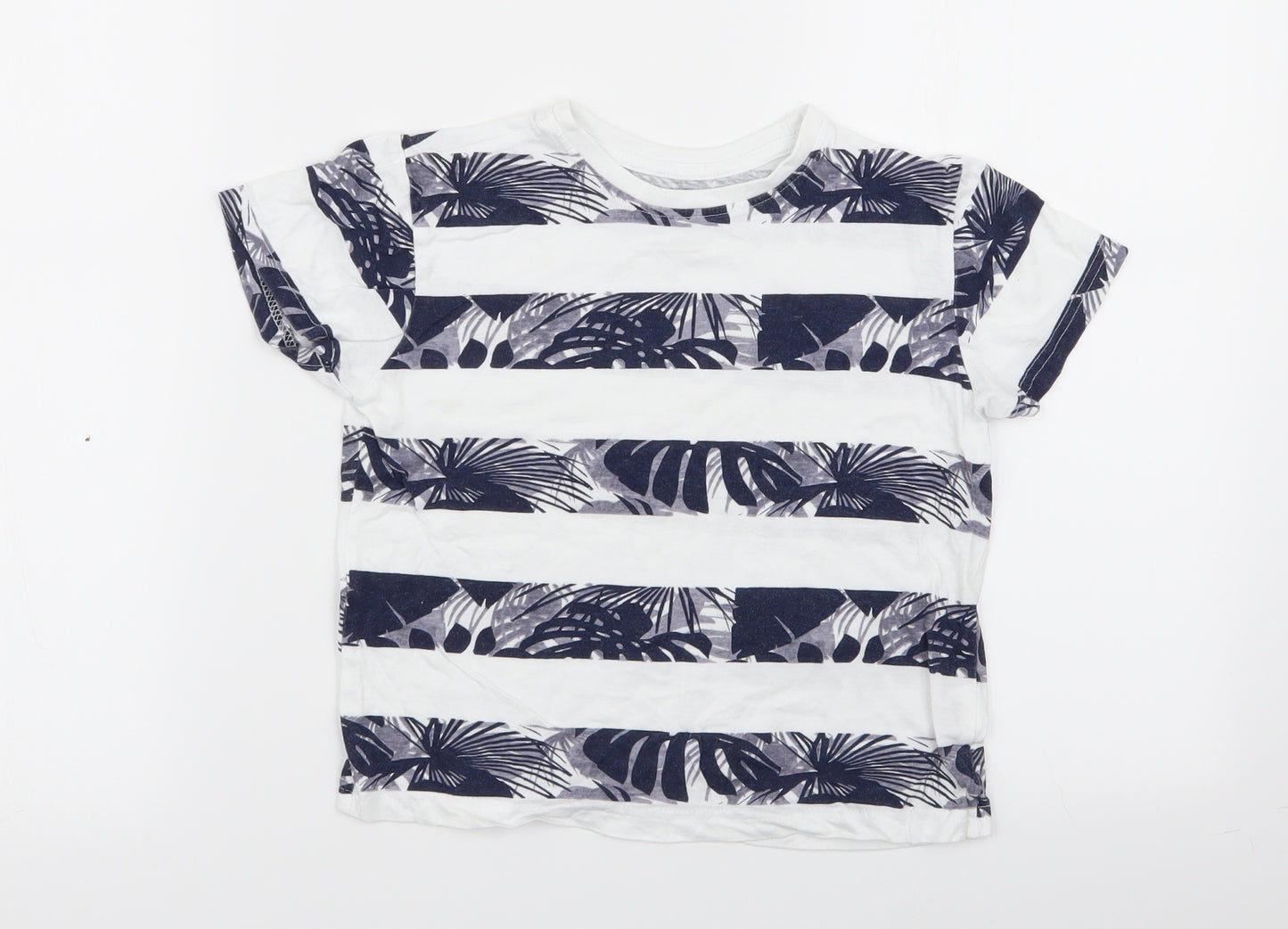 Primark Boys Multicoloured Striped  Basic T-Shirt Size 5-6 Years