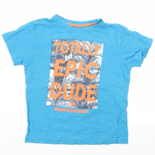 Primark Boys Blue   Basic T-Shirt Size 4-5 Years